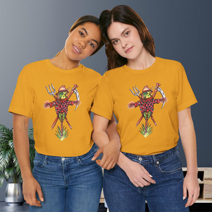 Scarecrow Lovebird, Hand-Drawn & Hand-Colored Tee