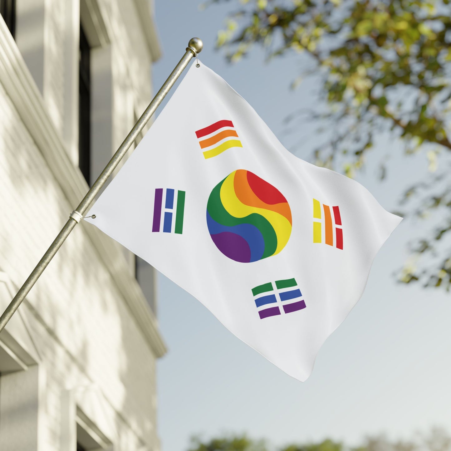 30'' × 40'' South Korea Rainbow Pride Flag with Grommets