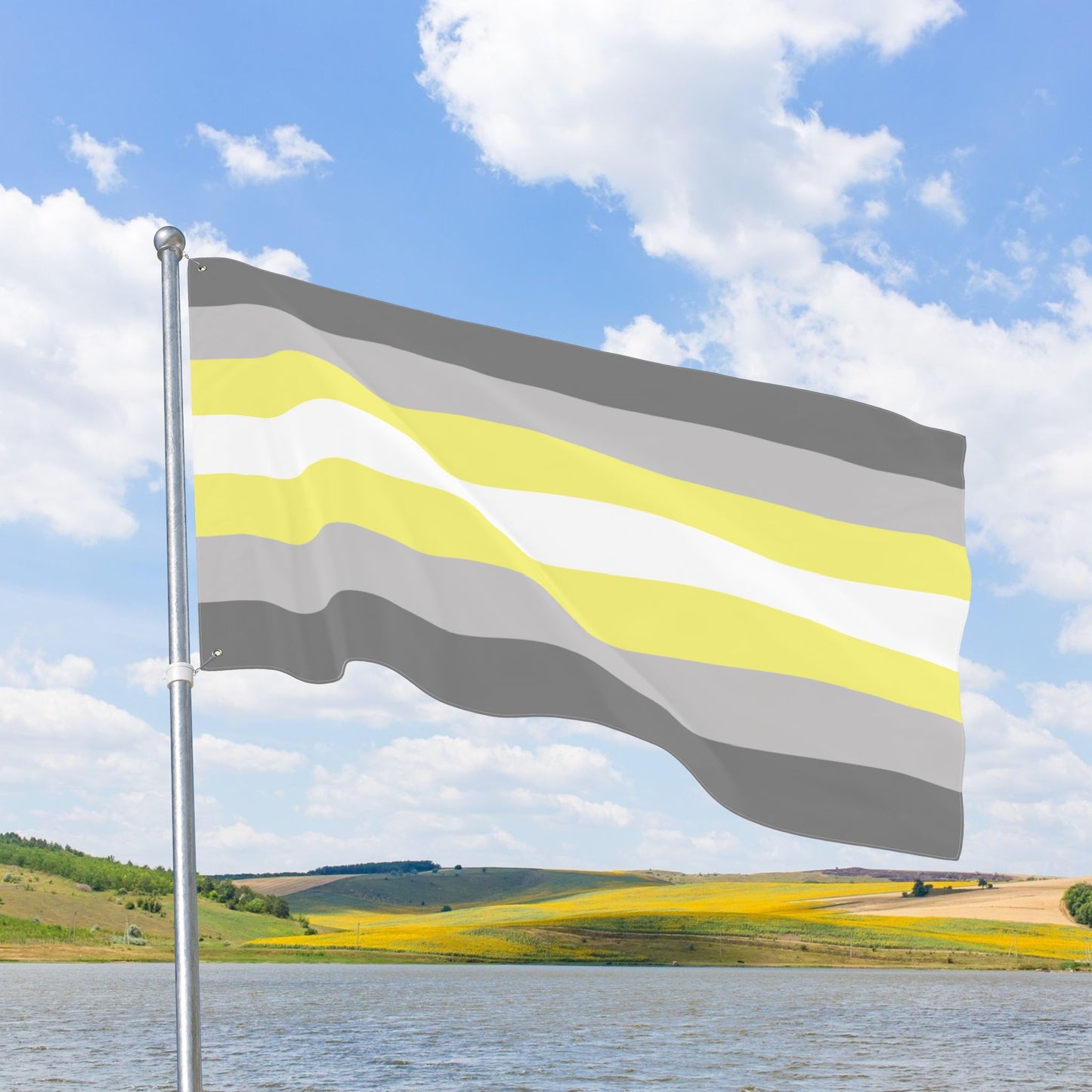 Demigender Pride Flag with Grommets