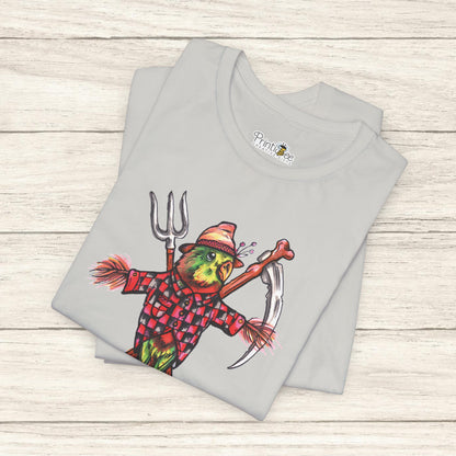 Scarecrow Lovebird, Hand-Drawn & Hand-Colored Tee