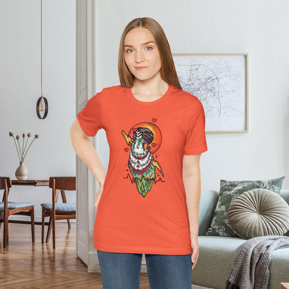 Bride of Frankenstein Lovebird, Hand-Drawn & Hand-Colored Tee