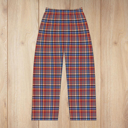 Women’s Red, Blue & Orange Ohio Plaid Women’s Pajama Pants