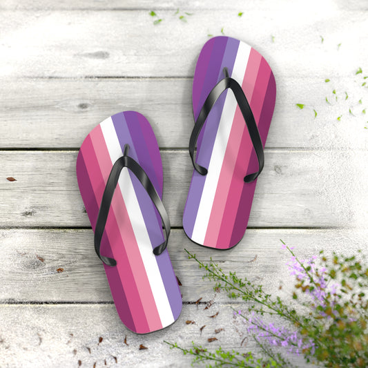 XL Black sole Almondsexual Pride Flip Flops