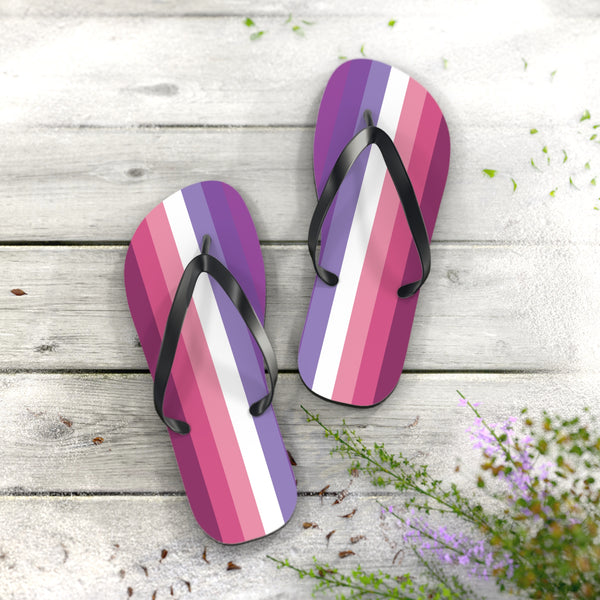 XL Black sole Almondsexual Pride Flip Flops