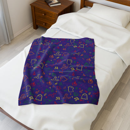 Rainbow Pride Halloween Velveteen Plush Blanket