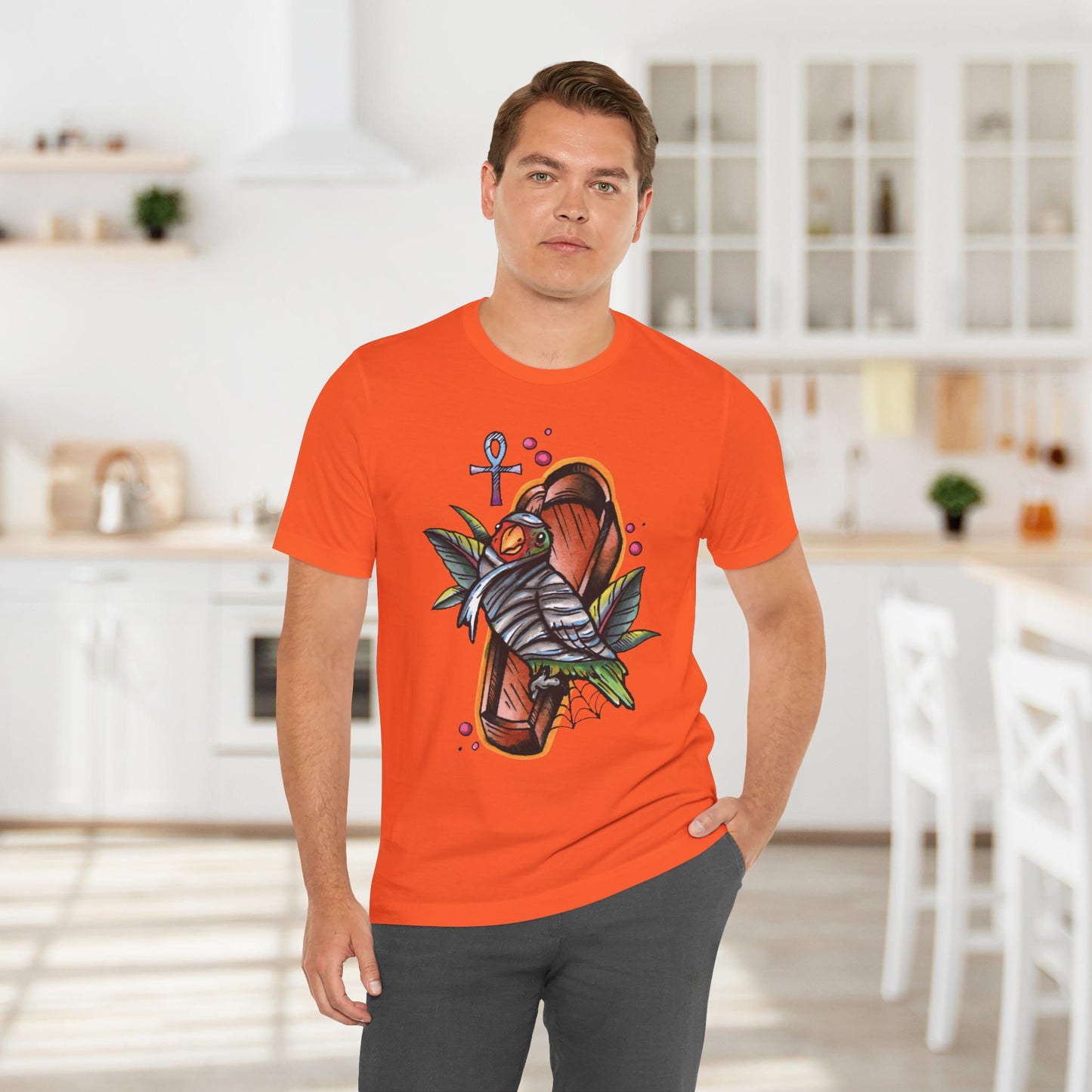 Mummy Lovebird Hand-Drawn & Hand-Colored Tee
