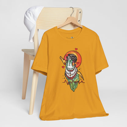 Bride of Frankenstein Lovebird, Hand-Drawn & Hand-Colored Tee