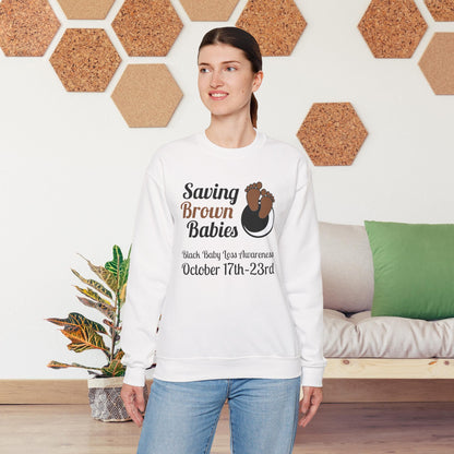 Quietly United in Loss Together Non-Profit / Saving Brown Babies Charity Crew Neck Sweatshirt, Grossesse et sensibilisation à la perte du nourrisson