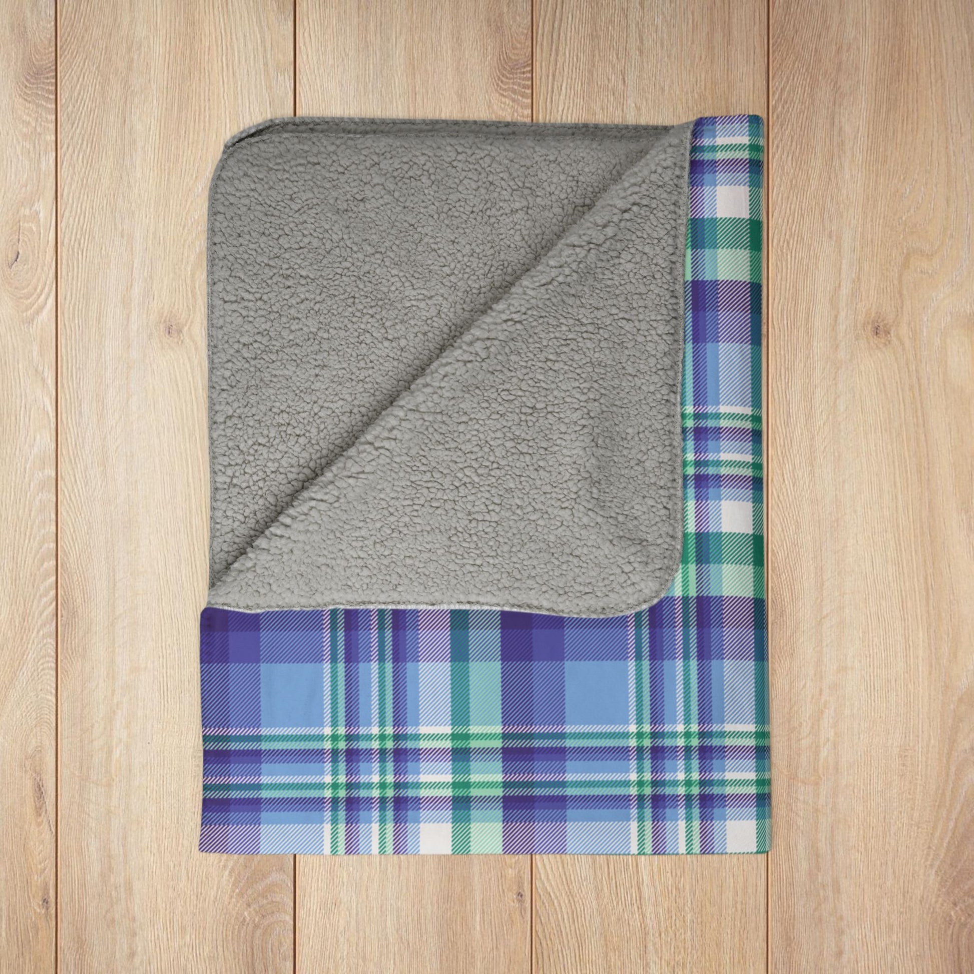 Gay Men Pride Plaid Fleece Sherpa Blanket