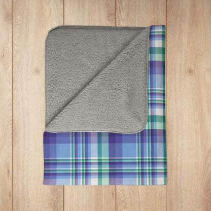 Gay Men Pride Plaid Fleece Sherpa Blanket
