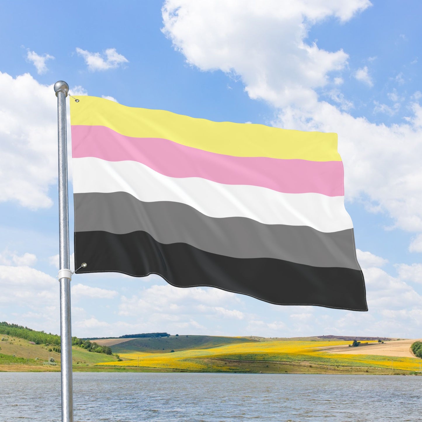 Queerplatonic Double-Sided Pride Flag with Grommets