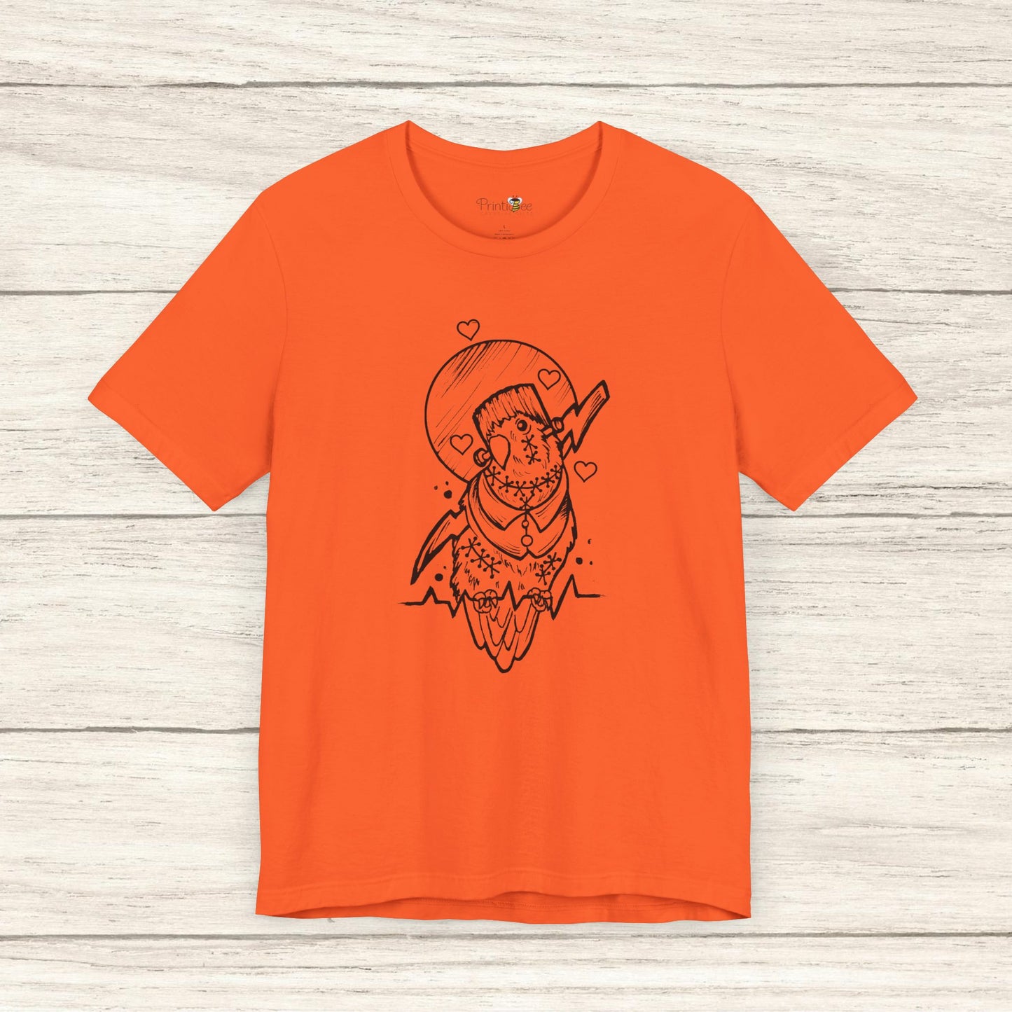 Frankenstein Lovebird, Line Art Tee