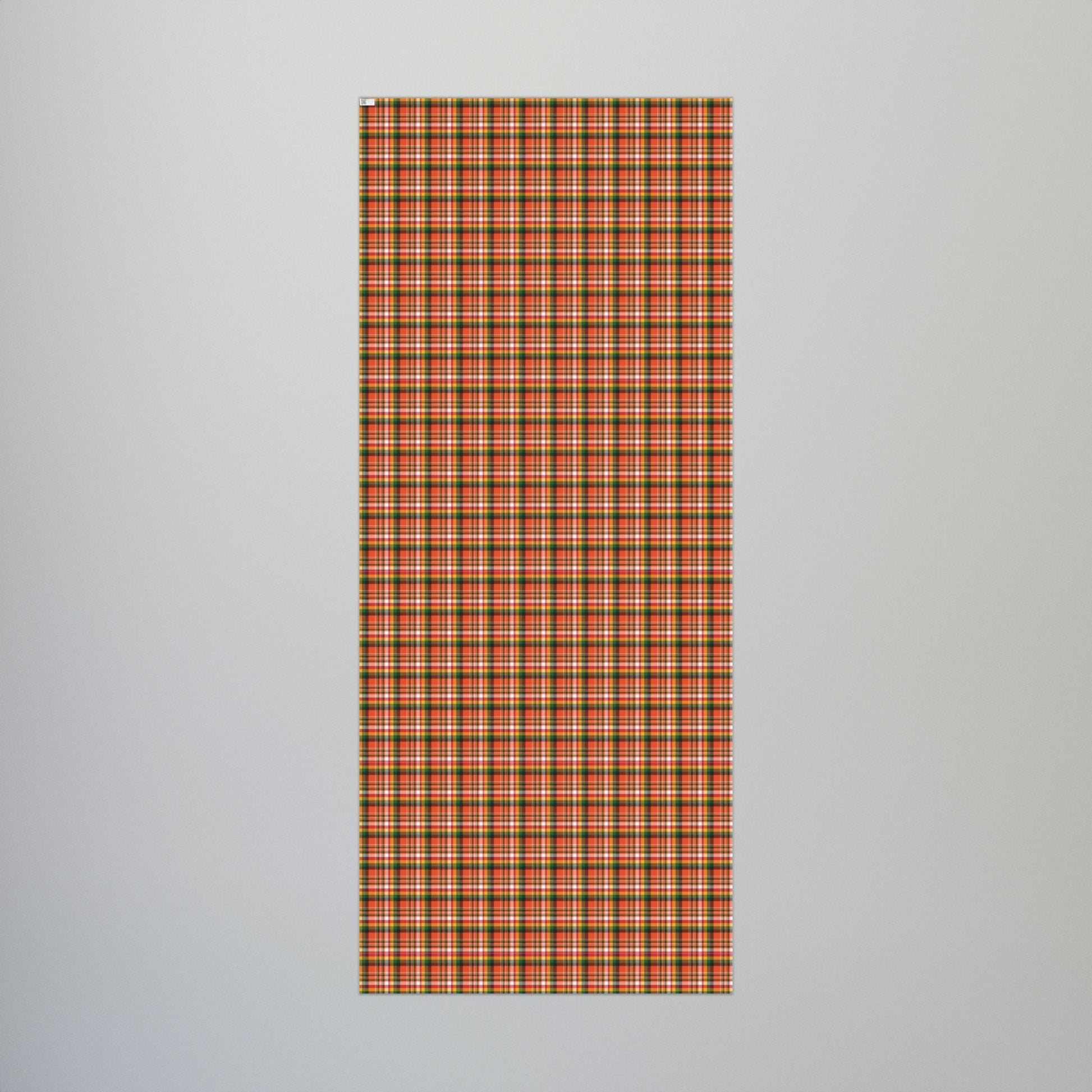 Christmas Orange & Black Cincinnati OH Plaid Gift Wrapping Paper Roll