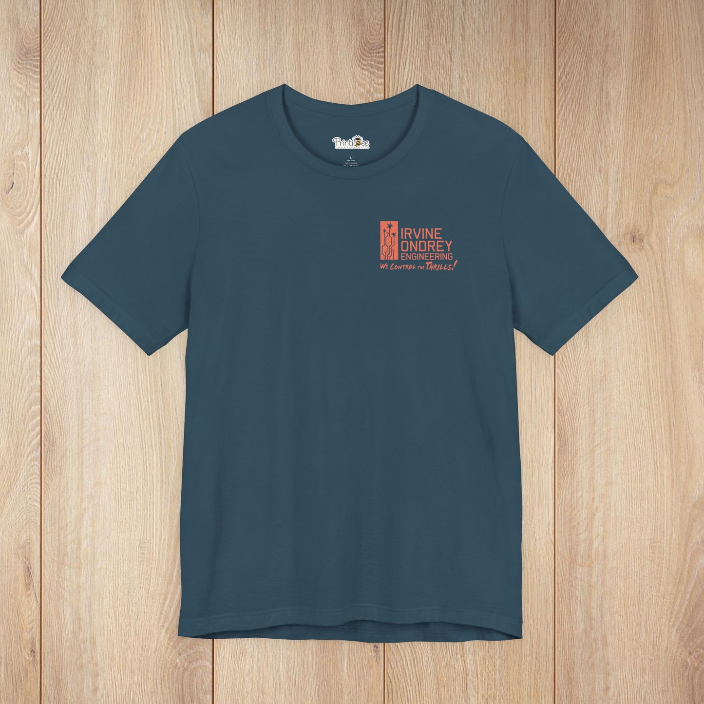 I Just Wanna Play Fascination & Ride Roller Coasters Tee (BACK graphic) • Irvine Ondrey Engineering