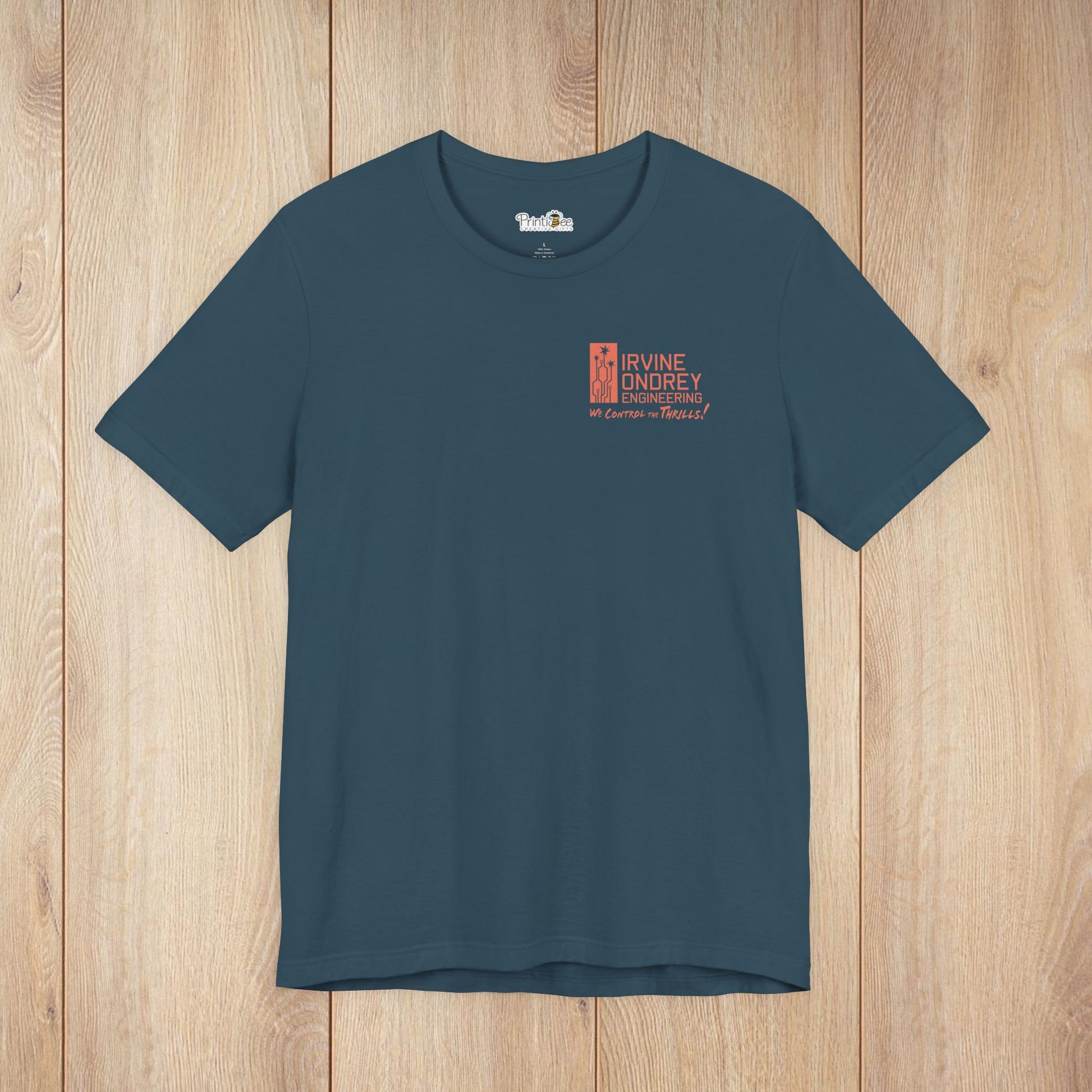 I Just Wanna Play Fascination & Ride Roller Coasters Tee (BACK graphic) • Irvine Ondrey Engineering