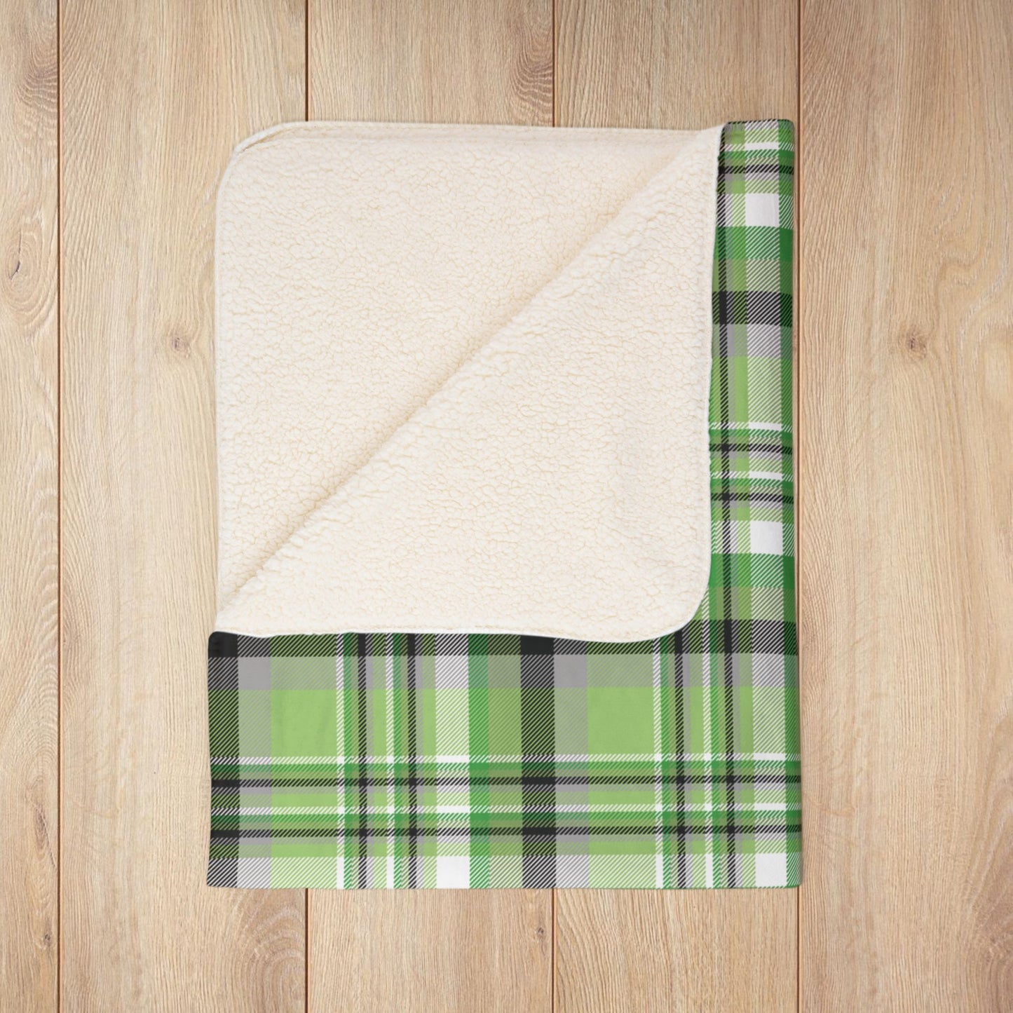 Aromantic Pride Plaid Fleece Sherpa Blanket
