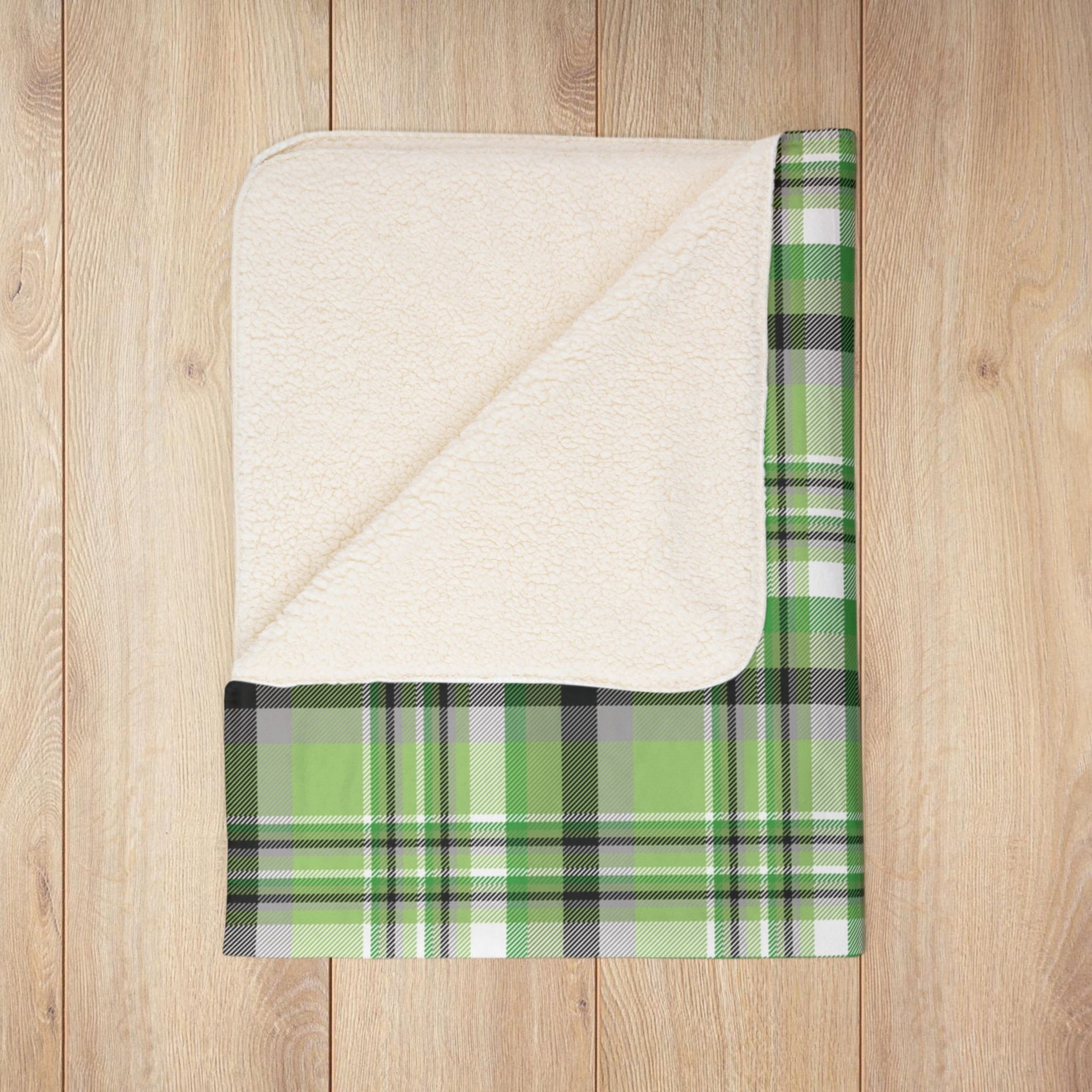 Aromantic Pride Plaid Fleece Sherpa Blanket