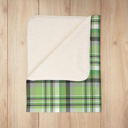 Aromantic Pride Plaid Fleece Sherpa Blanket