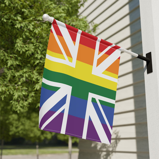 24.5'' × 32'' UK Rainbow Pride Union Jack Garden Flag Banner
