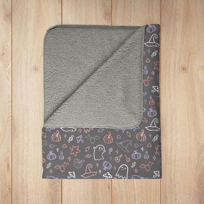 Cupioromantic Pride Halloween Fleece Sherpa Blanket