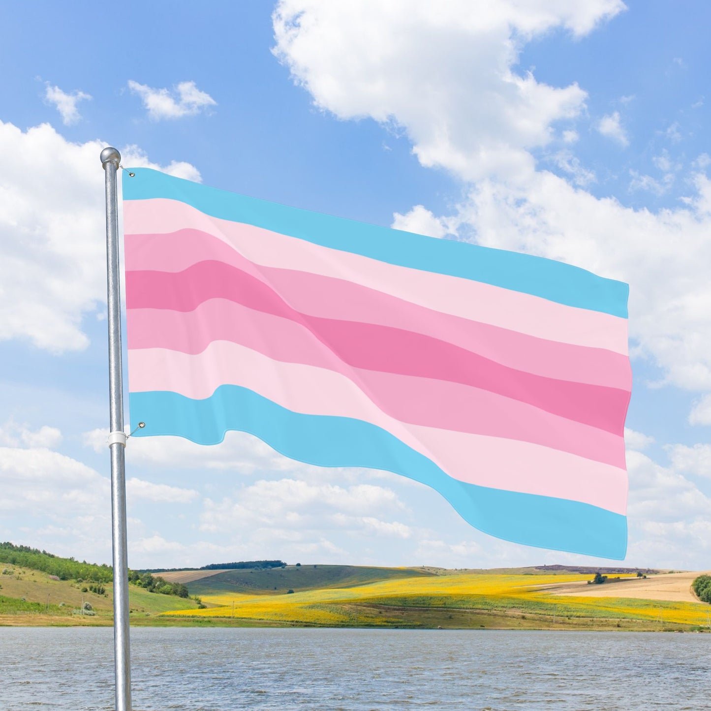 Transfeminine Pride Flag with Grommets