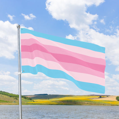 Transfeminine Pride Flag with Grommets