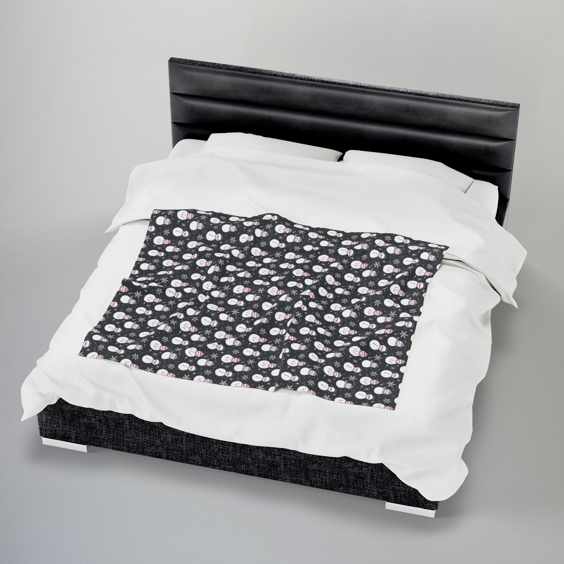 Cupiosexual Pride Snowmen Velveteen Plush Blanket