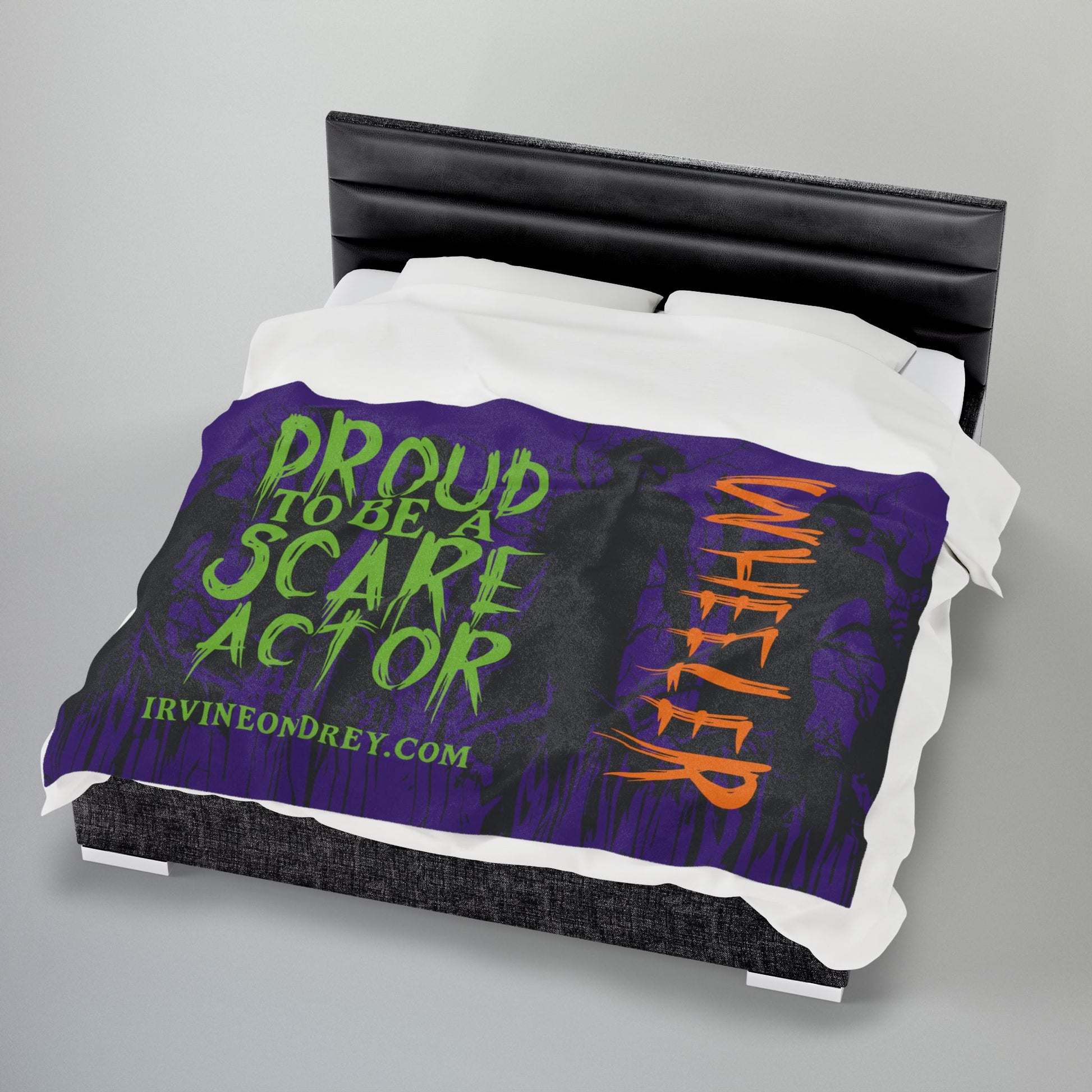 60" × 80" Proud to Be a Scare Actor Personalized Velveteen Plush Blanket