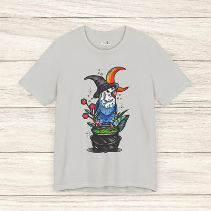 Lovebird Witch, Hand-Drawn & Hand-Colored Tee