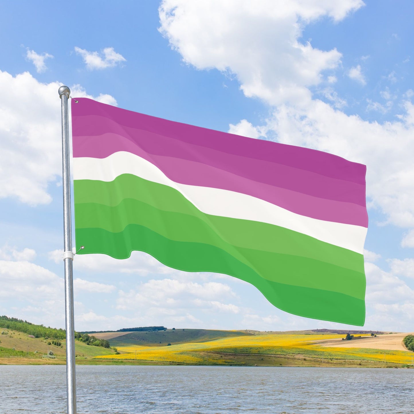 Petalsexual Double-Sided Pride Flag with Grommets