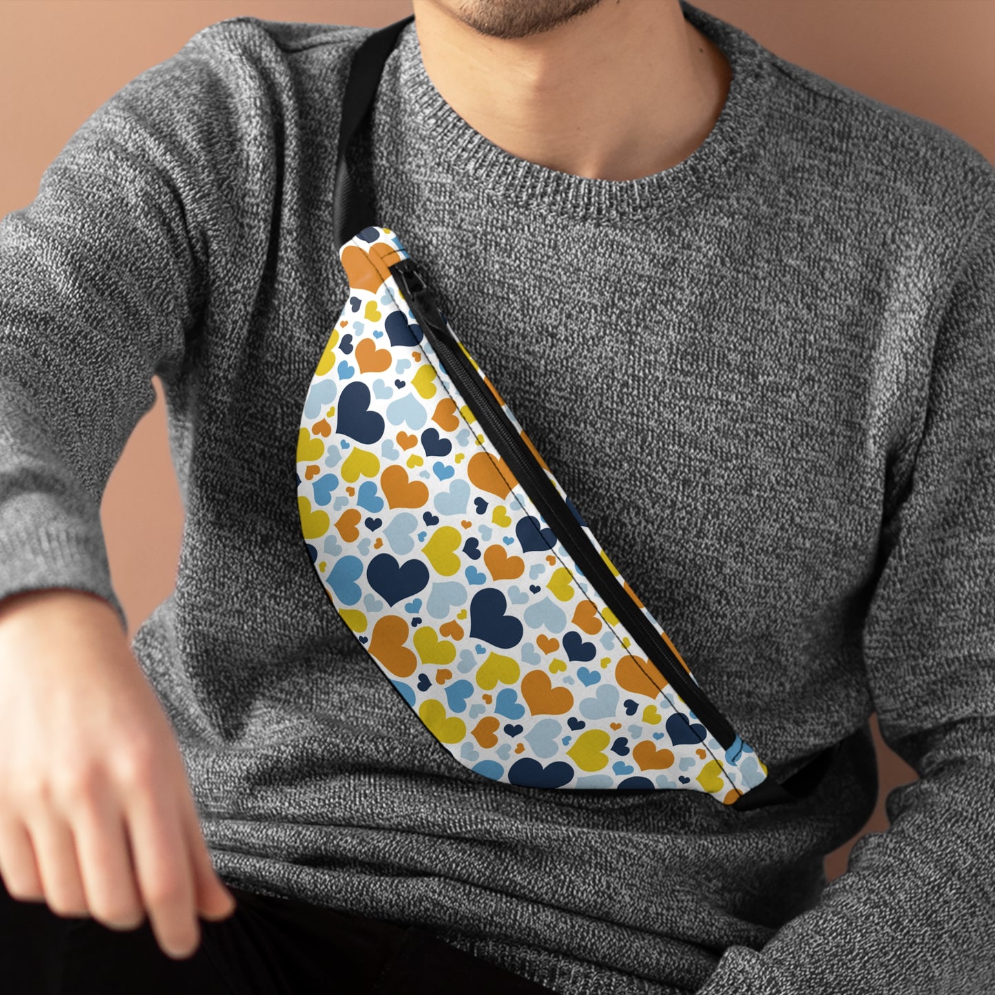 Aromantic Asexual Pride Hearts Fanny Pack