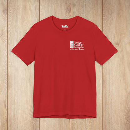 I Just Wanna Watch Hockey & Ride Roller Coasters Tee (BACK graphic) • Irvine Ondrey Engineering