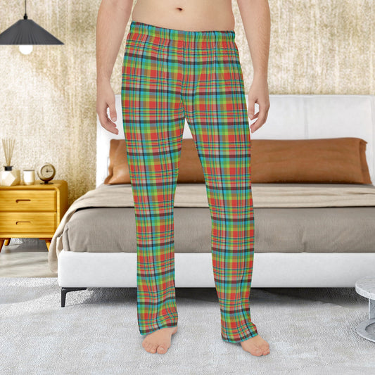 Men’s Red, Green & Blue Ohio Plaid Pajama Pants