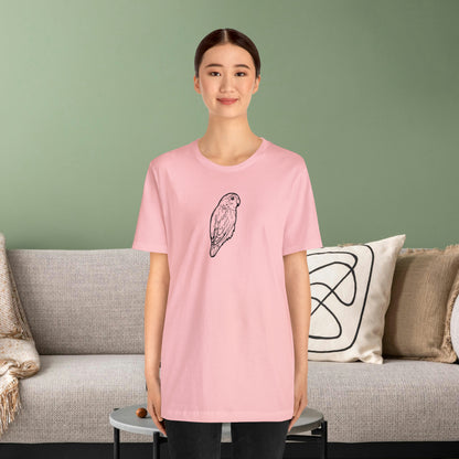 Agapornis tierno, camiseta de arte lineal