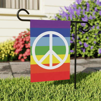 12'' × 18'' Peace Sign Pride Garden Flag Banner