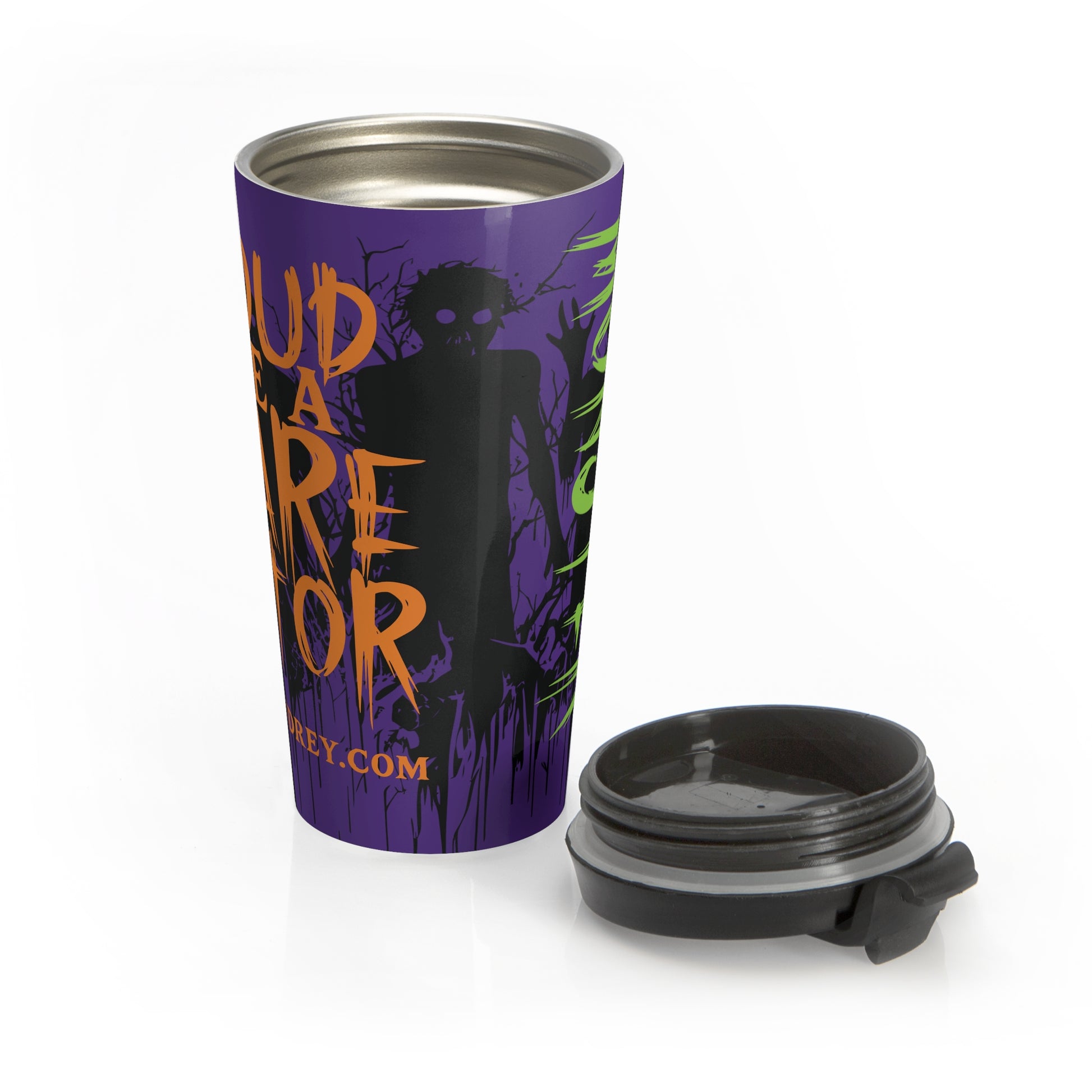 Proud to Be a Scare Actor Personalized Stainless Steel 15oz Travel Mug • Irvine Ondrey Engineering