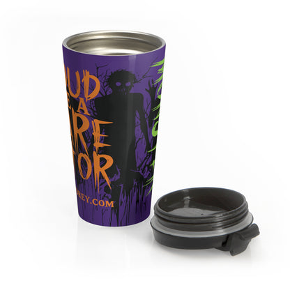 Proud to Be a Scare Actor Personalized Stainless Steel 15oz Travel Mug • Irvine Ondrey Engineering