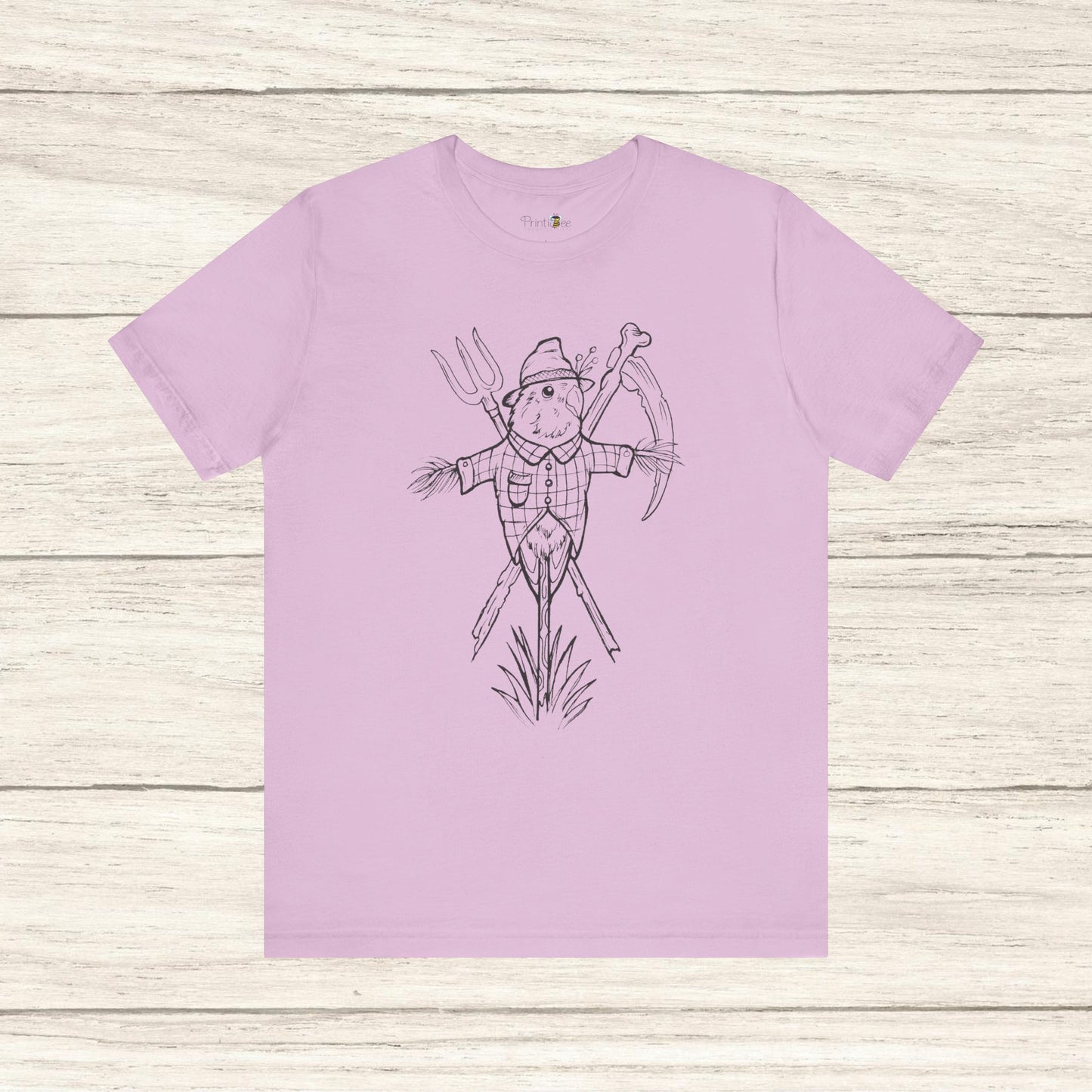 Scarecrow Lovebird, Line Art Tee