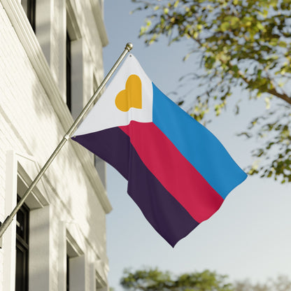 36'' × 60'' Polyamory Pride Flag with Grommets