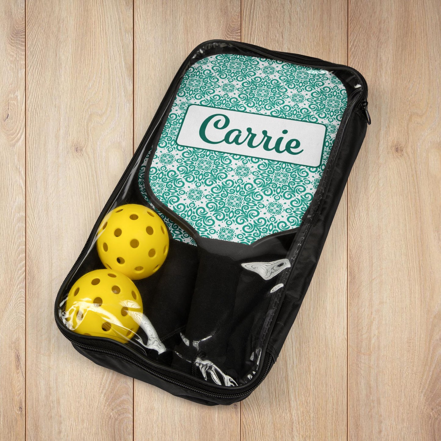 Frilly Teal Pickleball Paddles