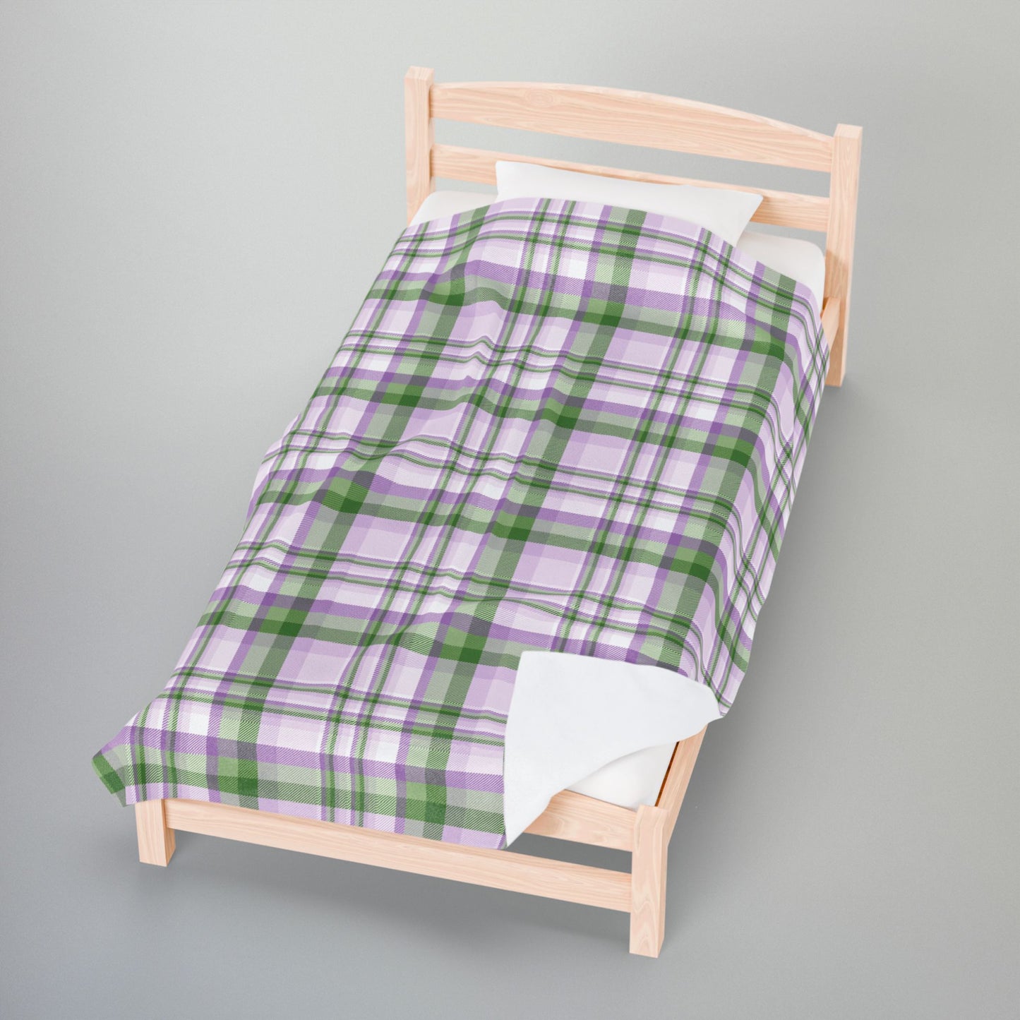 Genderqueer Pride Plaid Velveteen Plush Blanket