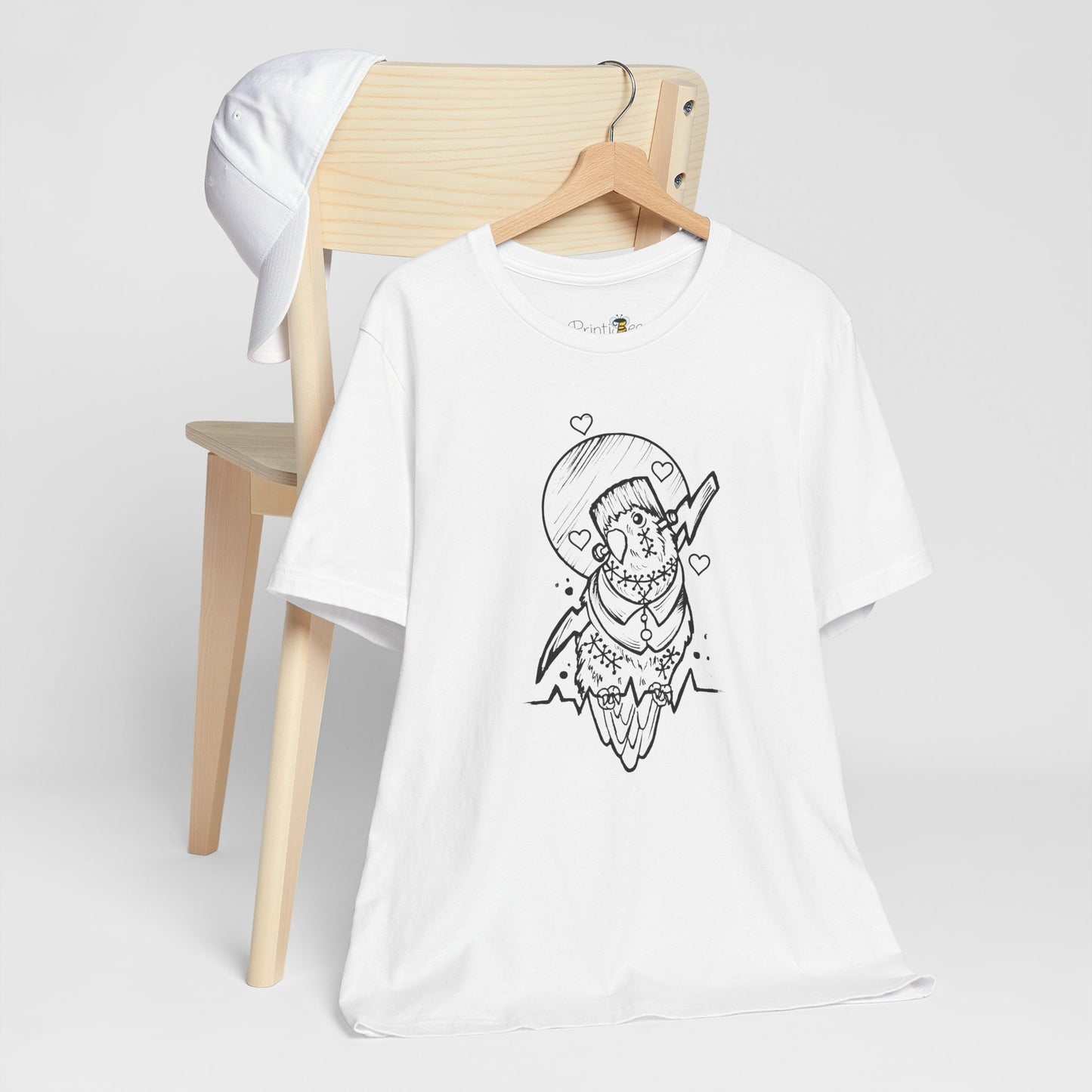 Frankenstein Lovebird, Line Art Tee