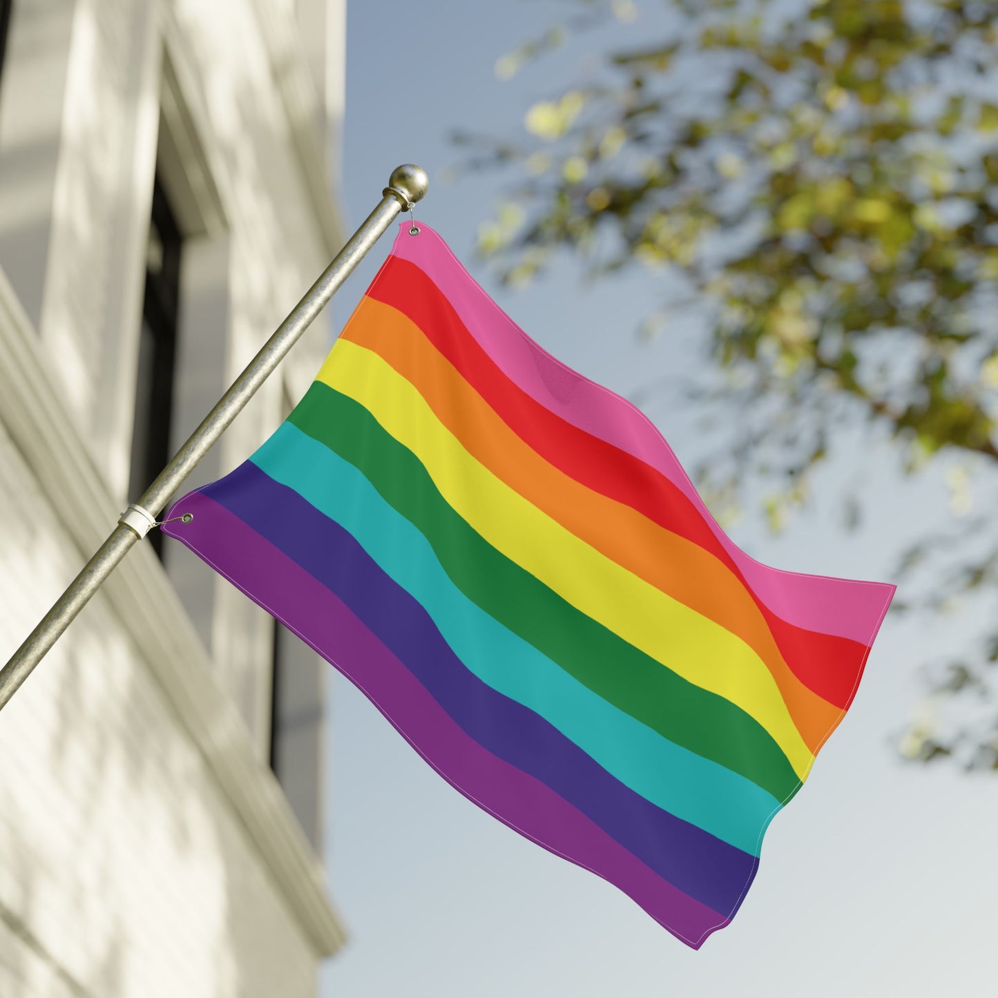 24'' × 36'' Gilbert Baker Rainbow Pride Flag with Grommets