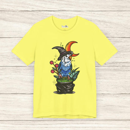 Lovebird Witch, Hand-Drawn & Hand-Colored Tee