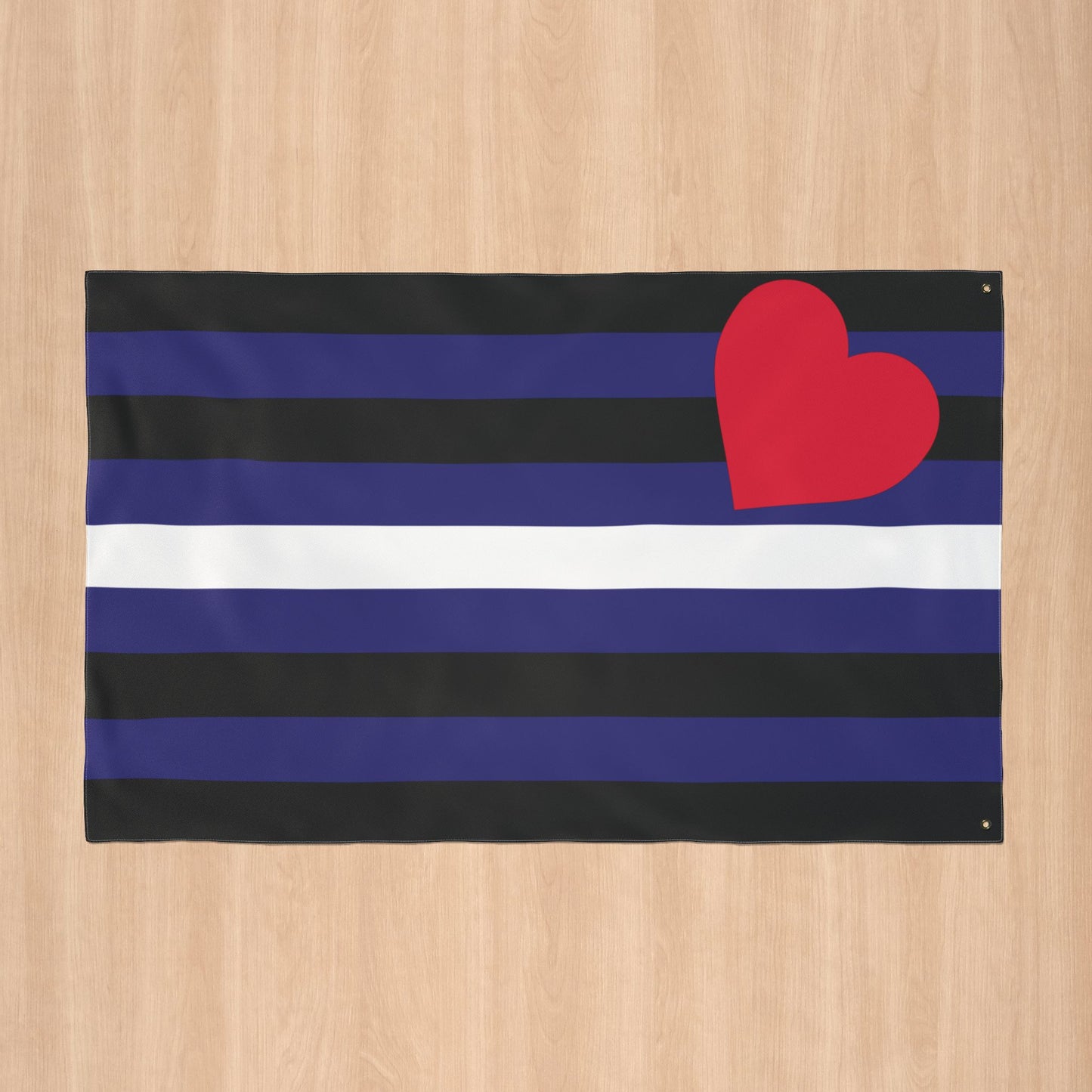 Leather Pride Flag, with Left or Right Side Grommets