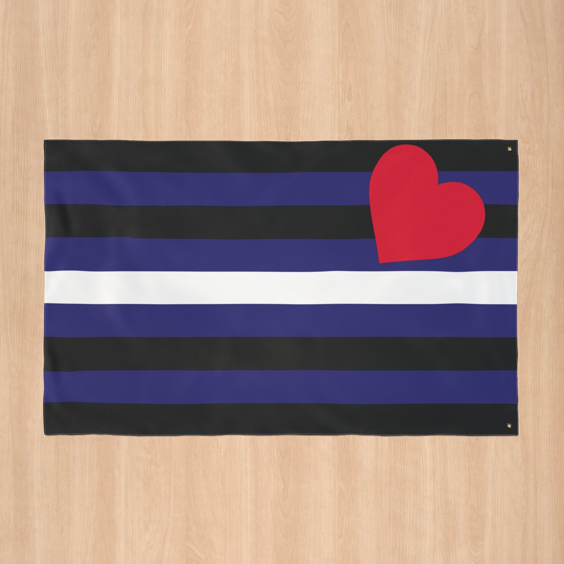 Leather Pride Flag, with Left or Right Side Grommets