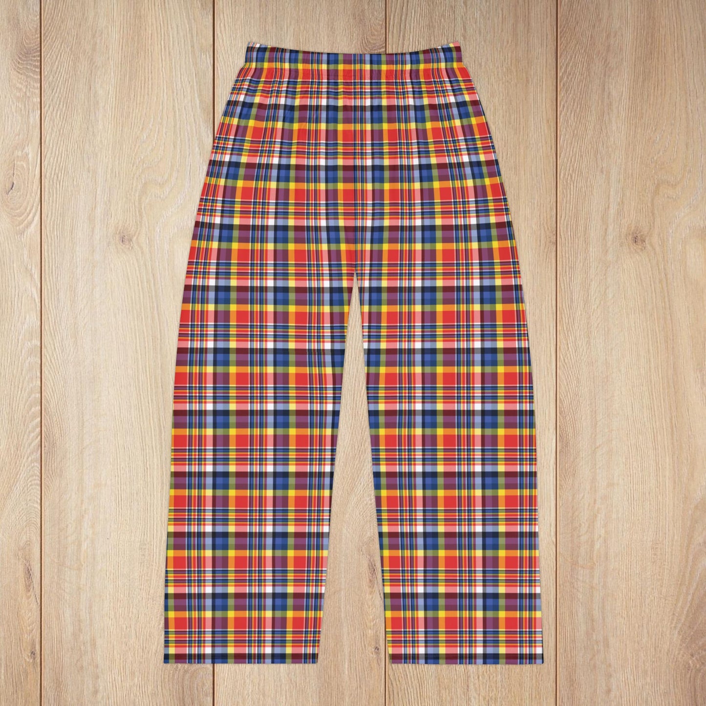 Men’s Red, Yellow & Blue Ohio Plaid Pajama Pants