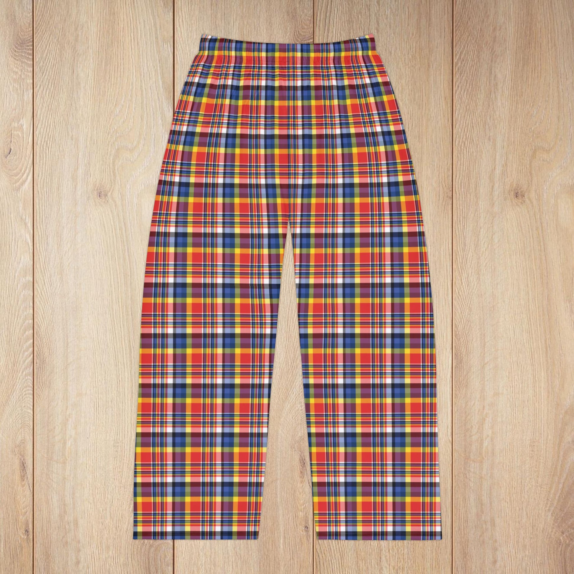 Men’s Red, Yellow & Blue Ohio Plaid Pajama Pants