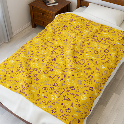 Intersex Pride Halloween Yellow Velveteen Plush Blanket