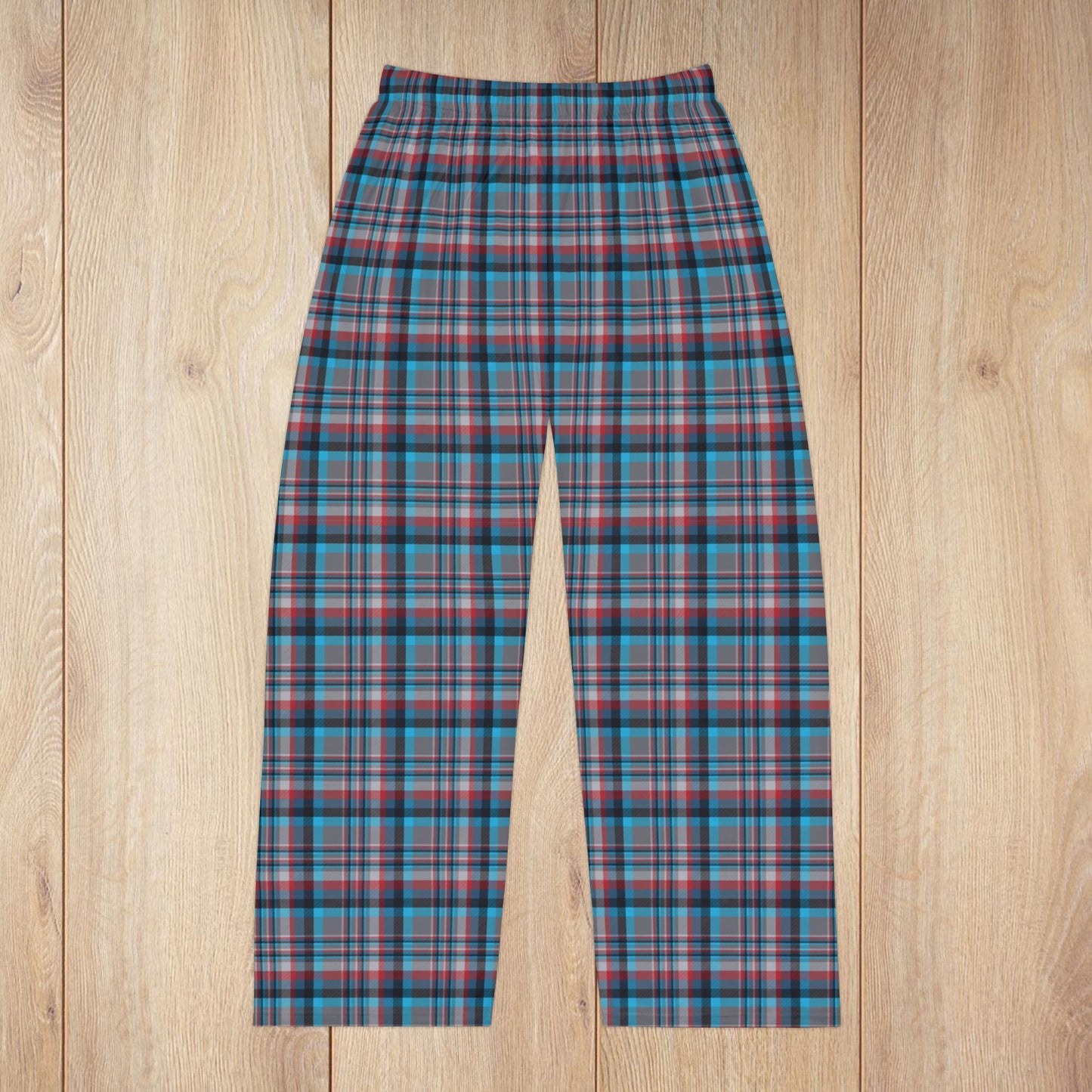 Men’s Grey, Blue & Red Orlando FL Plaid Pajama Pants